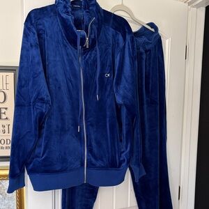Calvin Klein Royal Blue Velour Set